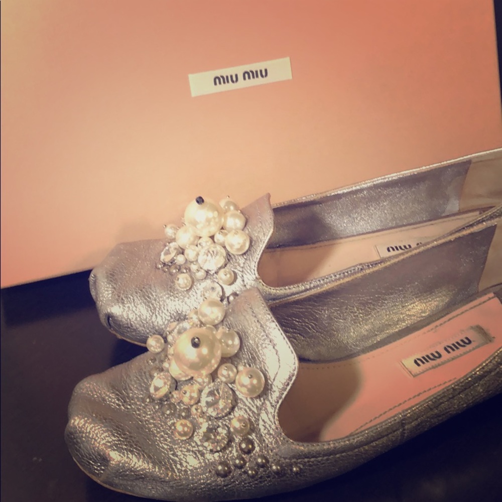 Miu Miu Calzature Donna loafer embellished flats